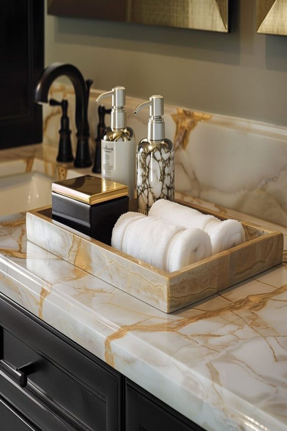 7 Incredibly Chic Bathroom Counter Decor Ideas