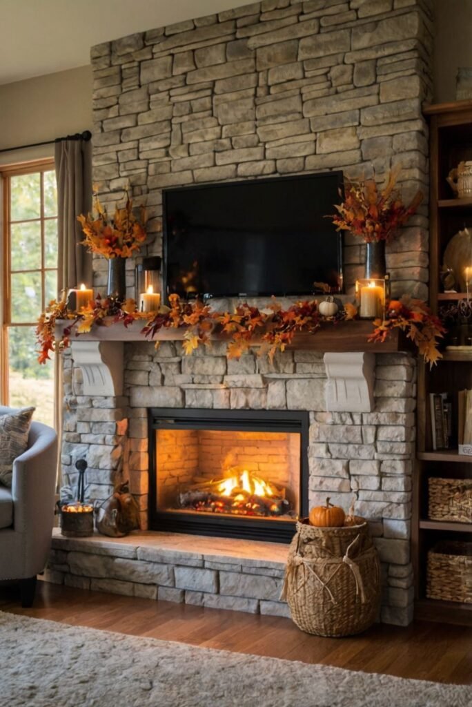 Creative Mantel Decor for Fall and Thanksgiving